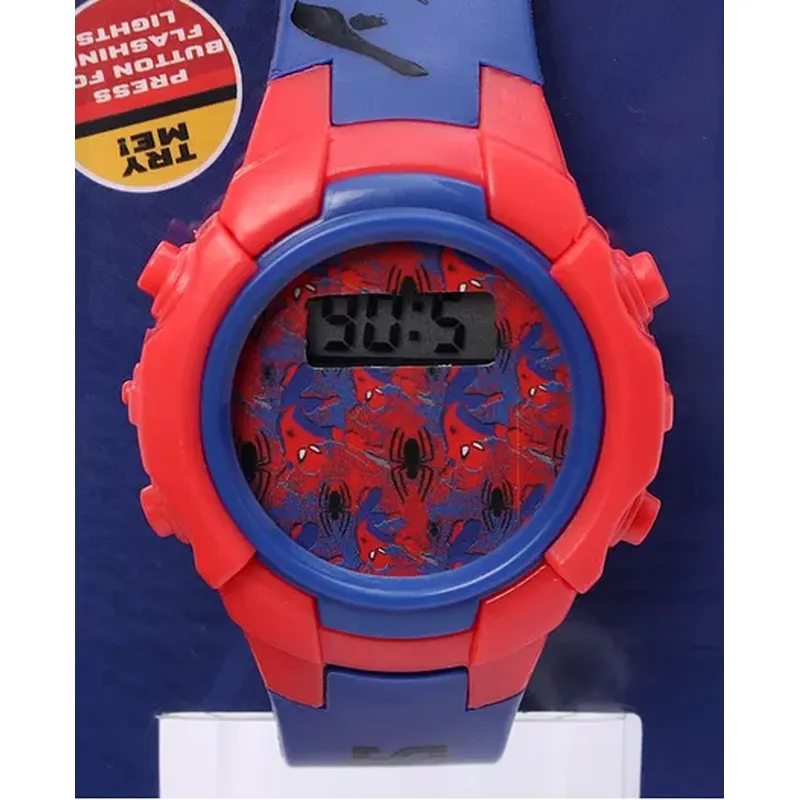 Disney Spiderman Free Size Digital Watch-3 Red & Blue