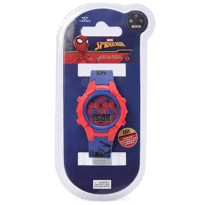 Disney Spiderman Free Size Digital Watch-3 Red & Blue