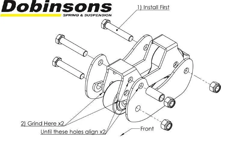 Dobinsons 5° Caster Plate Kit for Toyota Land Cruiser 80 Series(WA59-514K)