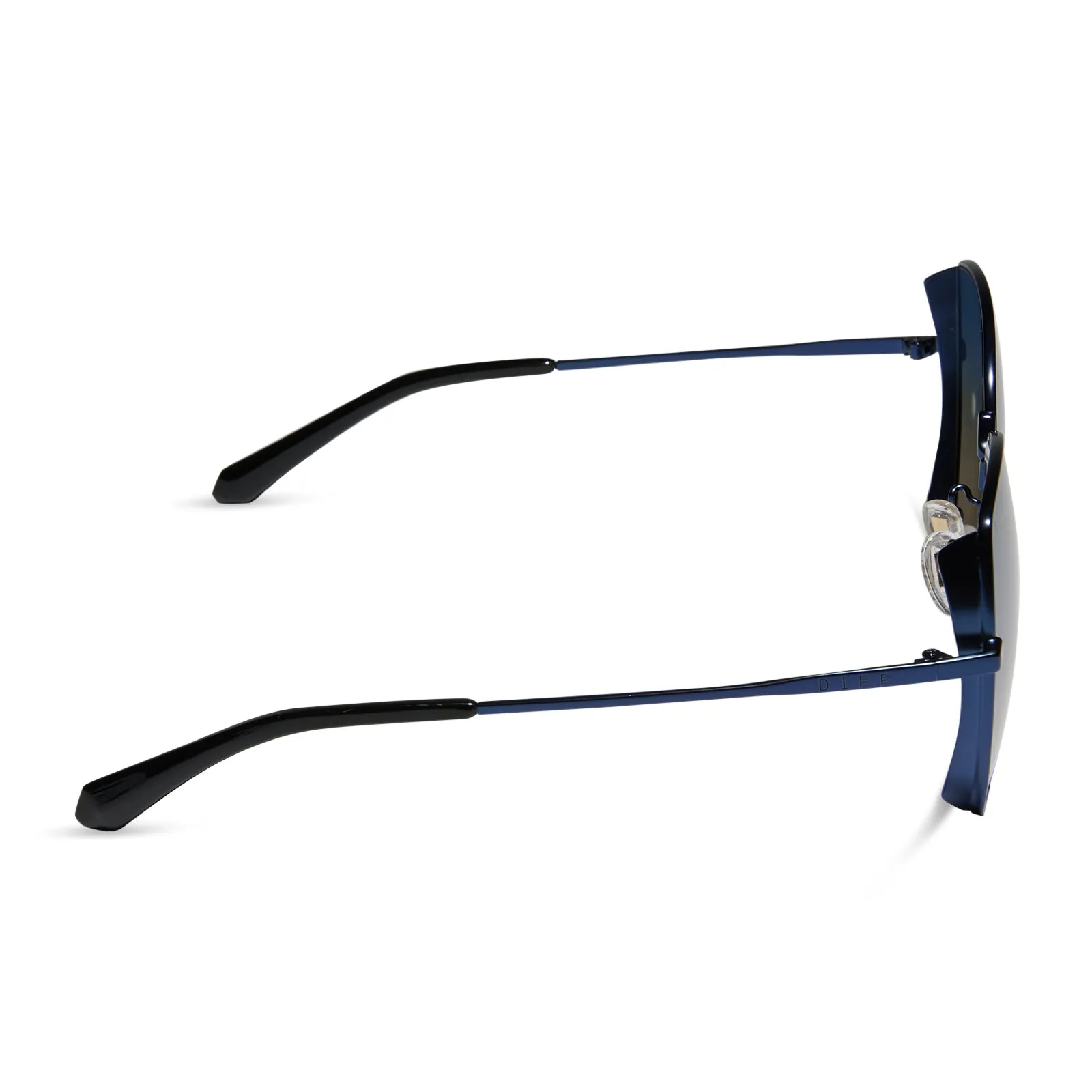 DONNA - DEEP NAVY METAL   AEGEAN BLUE FLASH SUNGLASSES