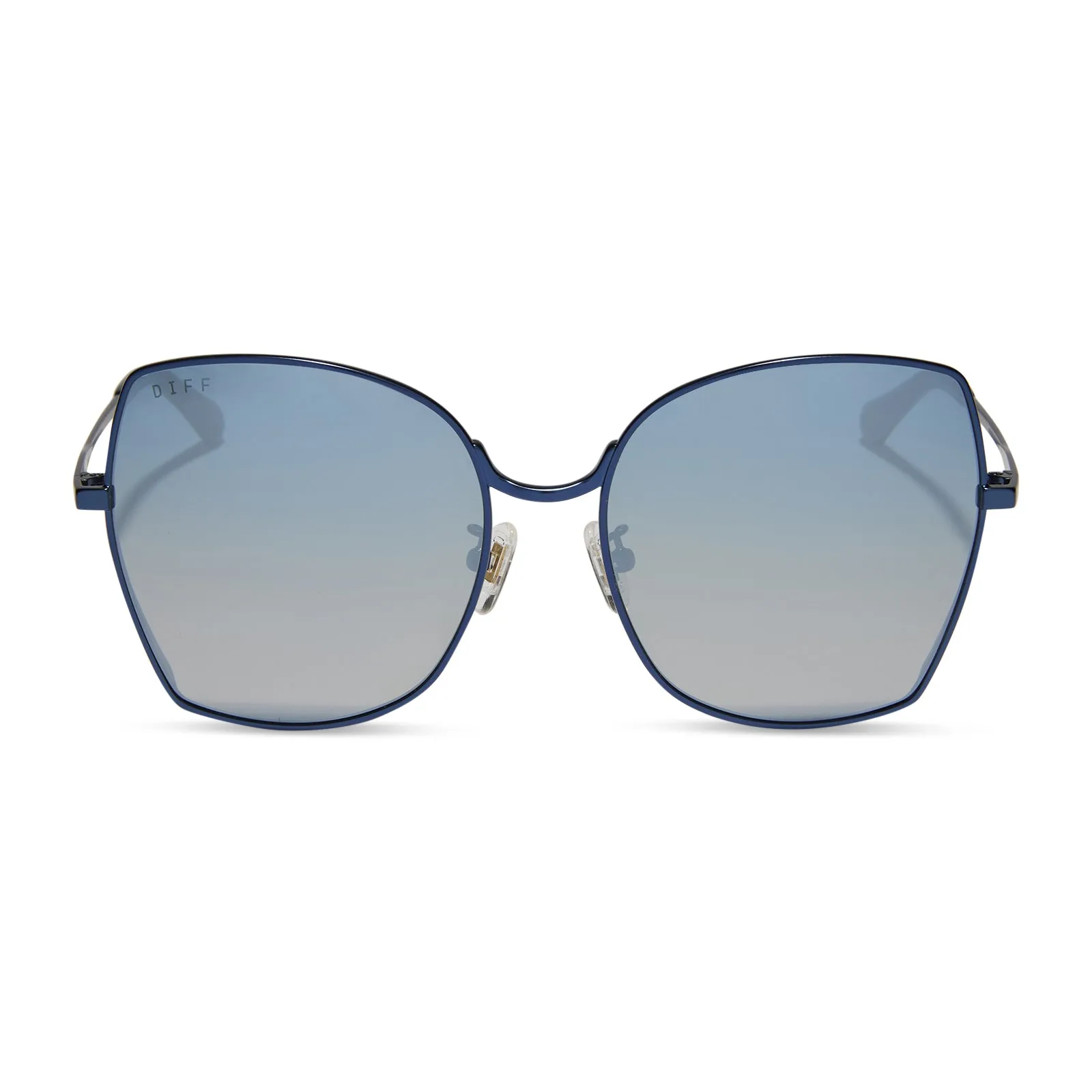 DONNA - DEEP NAVY METAL   AEGEAN BLUE FLASH SUNGLASSES