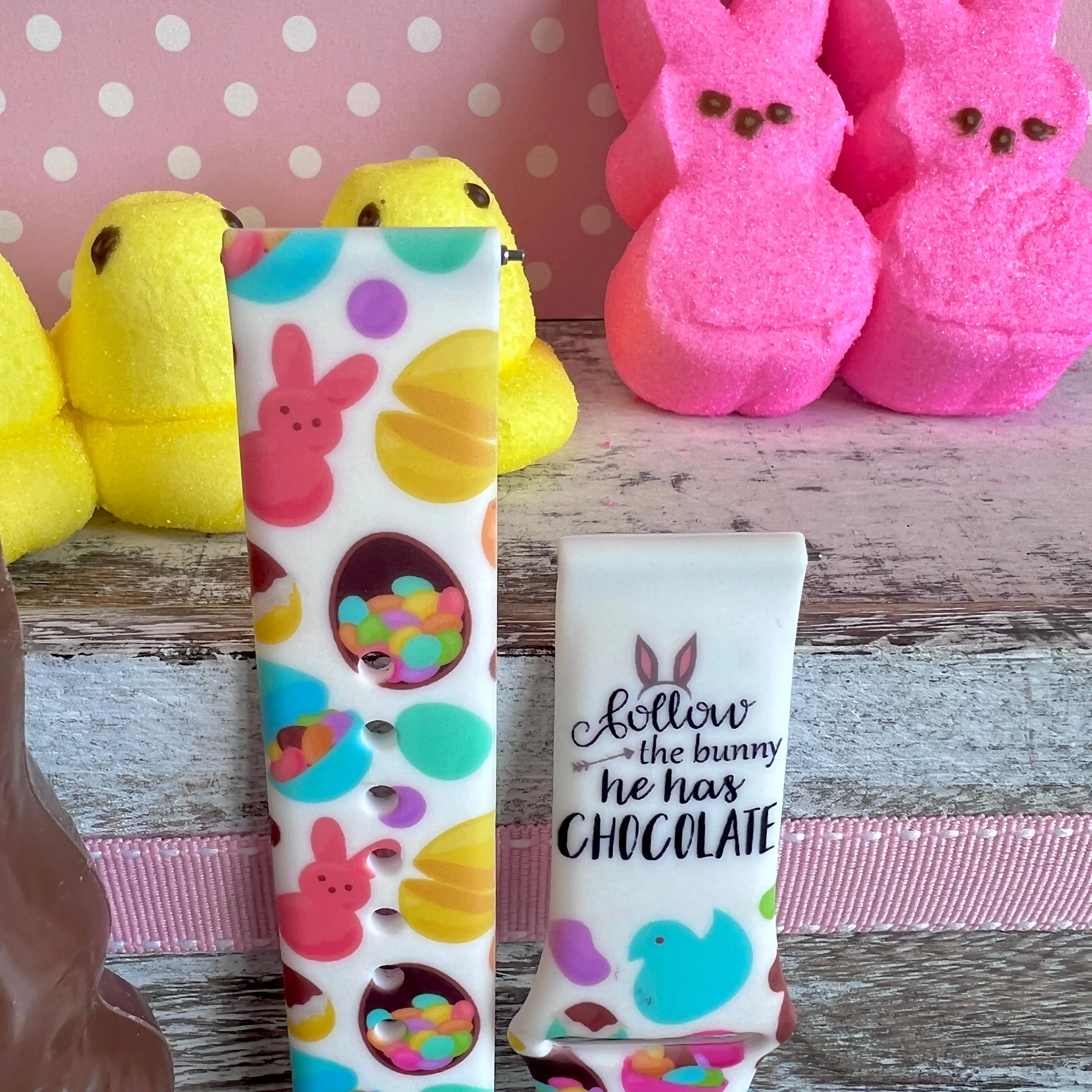 Easter Candy Print Silicone Band For Fitbit Versa 1/2