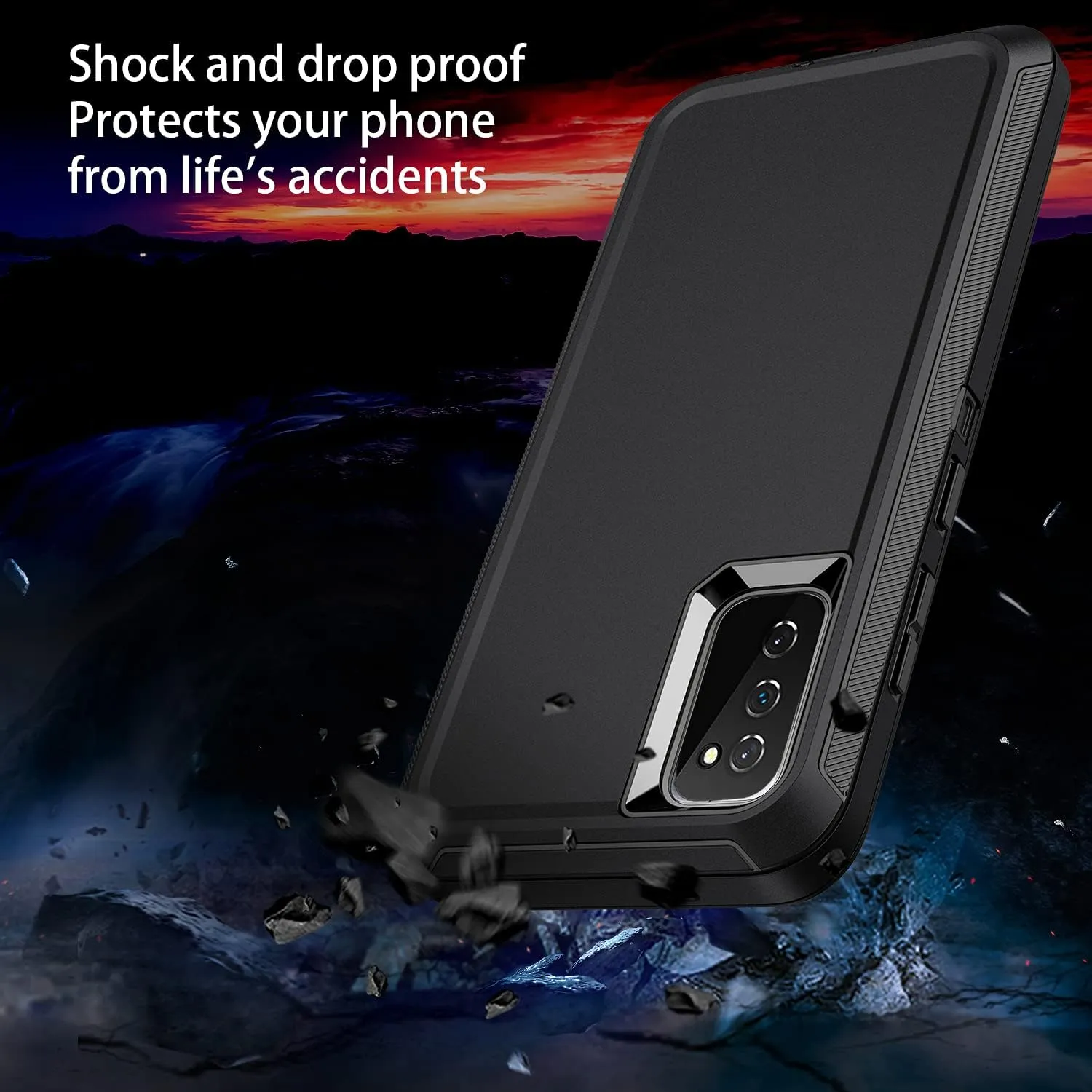 Entronix Heavy Duty Case for Samsung Galaxy S21, Triple-Layer & Full Protection,