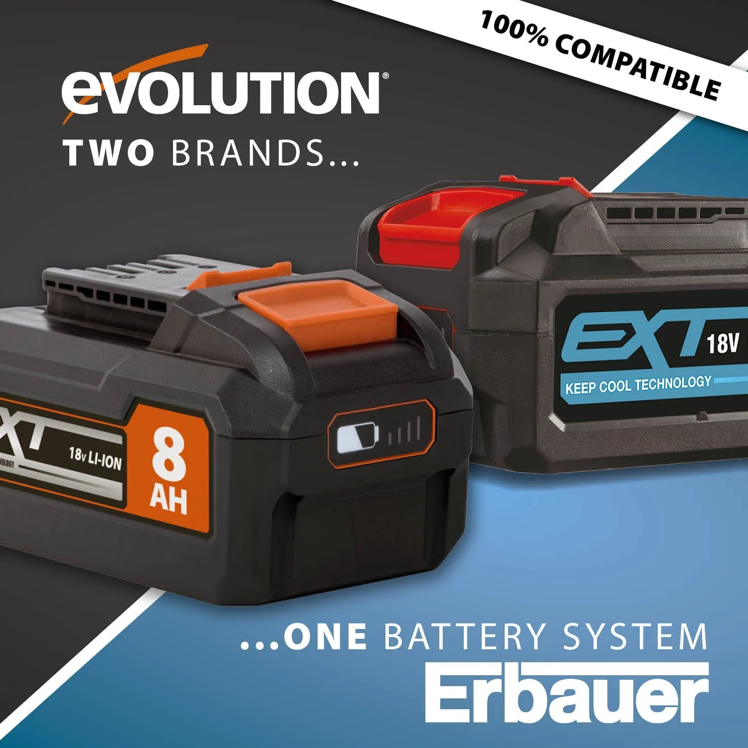 Evolution Cordless R18RCH-Li2 Dual Port Fast Charger 18v Li-Ion EXT