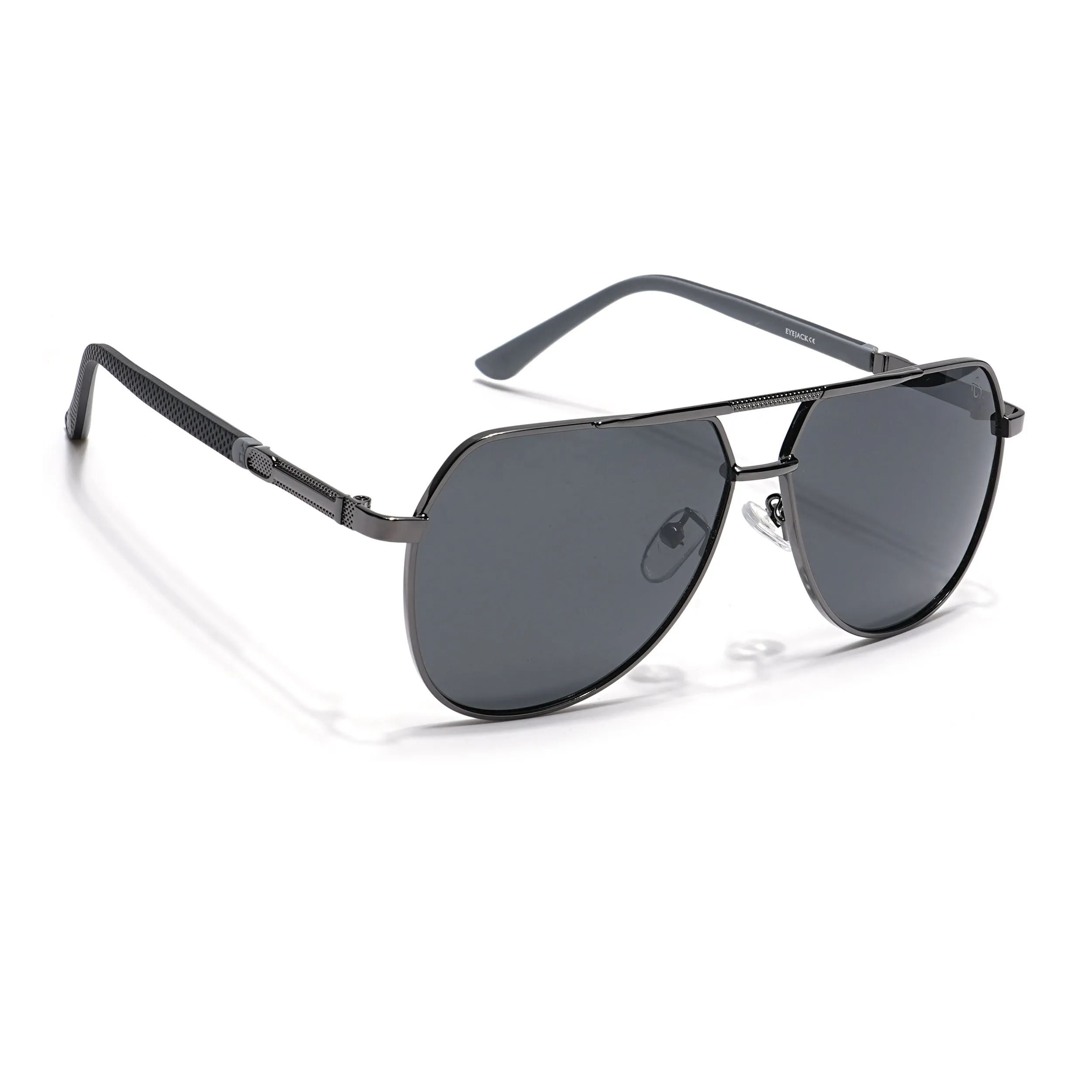 Eyejack Grey Aviator Sunglasses for Men & Women (8008PCL840)