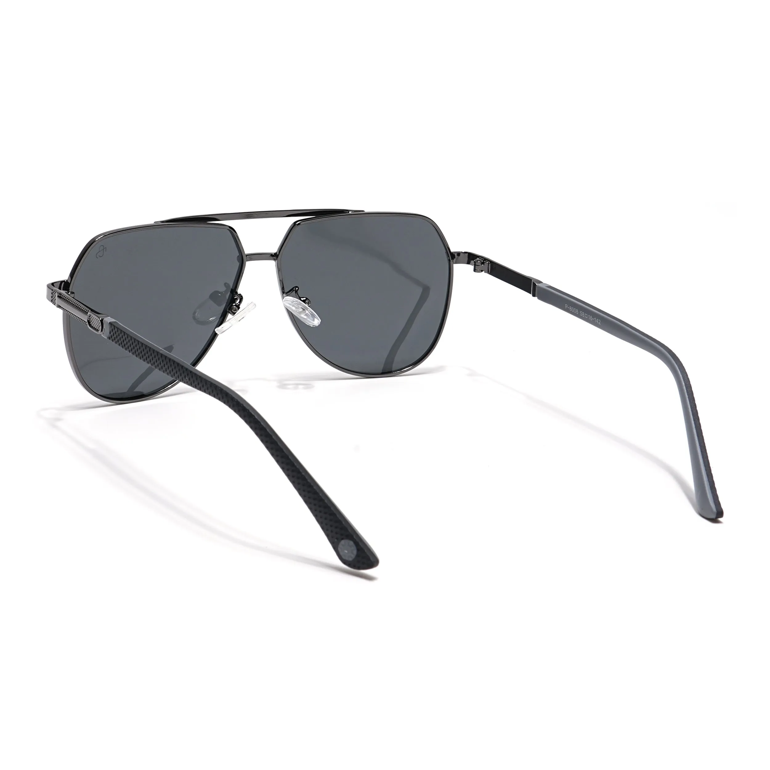 Eyejack Grey Aviator Sunglasses for Men & Women (8008PCL840)