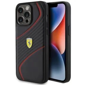 Ferrari Twist Metal Logo Case for iphone 15 Pro Max 6.7" Black - FEHCP15XPTWK