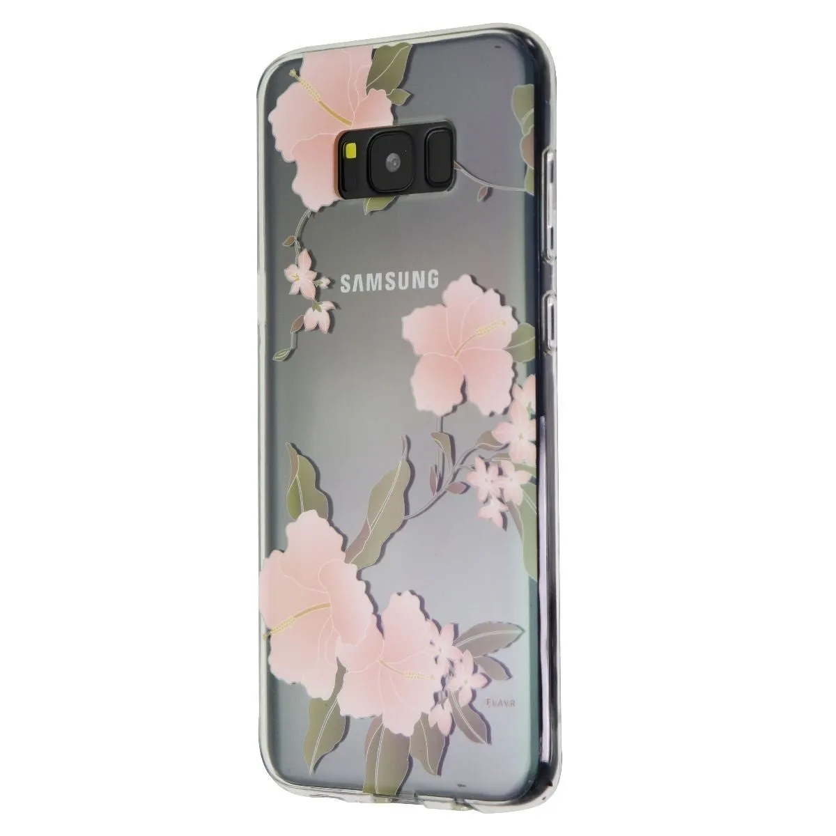 Flavr Translucent Protective Case for Samsung Galaxy (S8 ) - Clear/Hibiscus