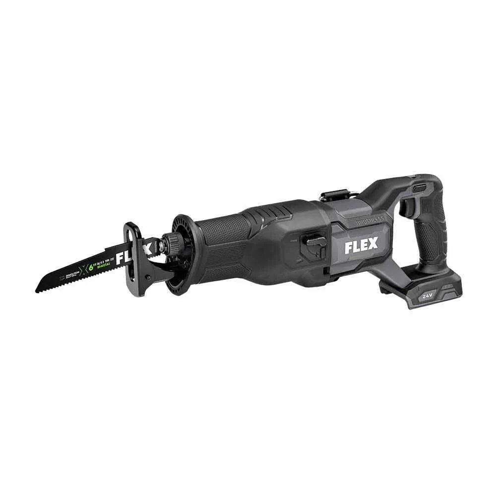 Flex FXM402-2B 24V Brushless 4 Tool Combo Kit 7-1/4" Circular Saw Drill driver Reciprocating Saw and Angle Grinder