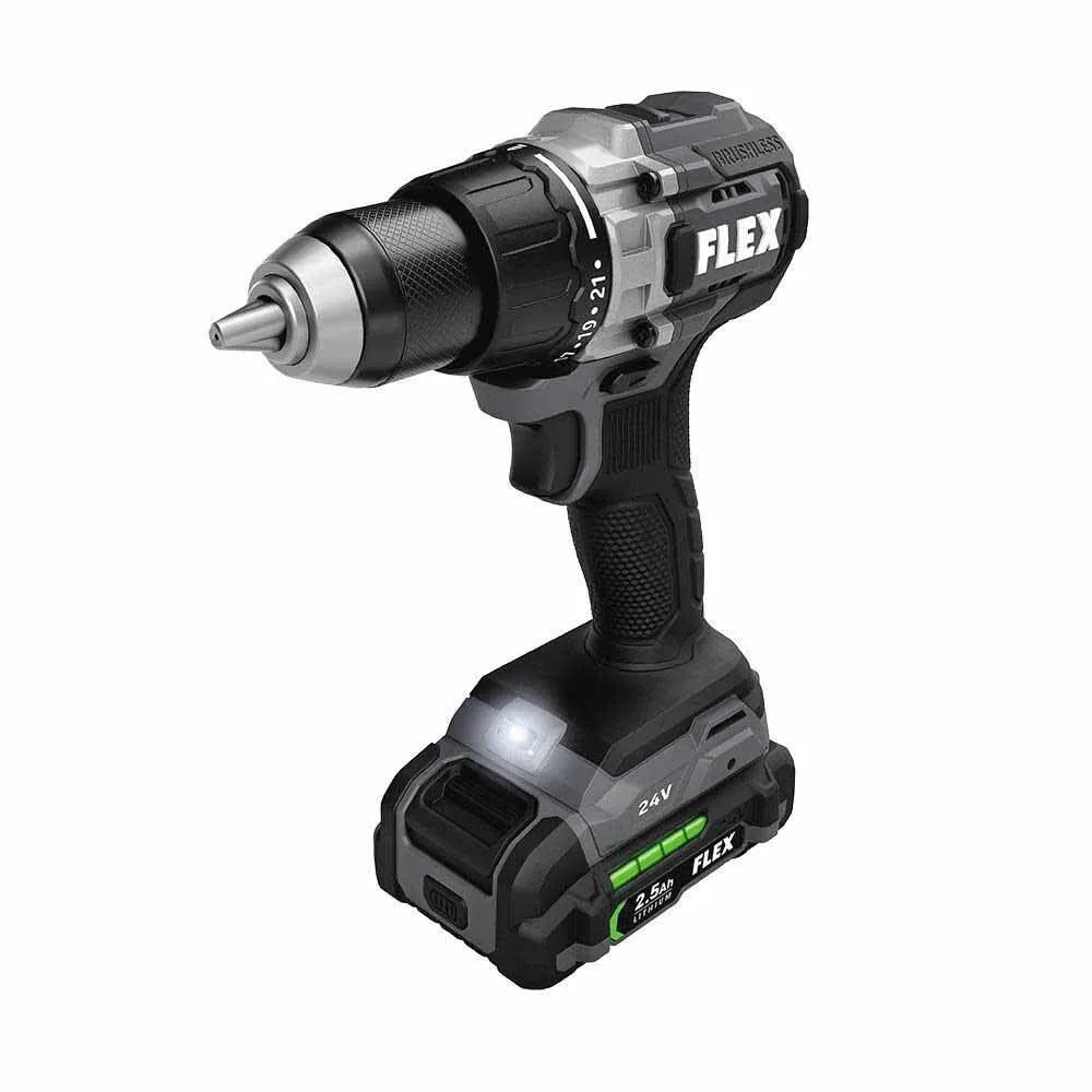 Flex FXM402-2B 24V Brushless 4 Tool Combo Kit 7-1/4" Circular Saw Drill driver Reciprocating Saw and Angle Grinder