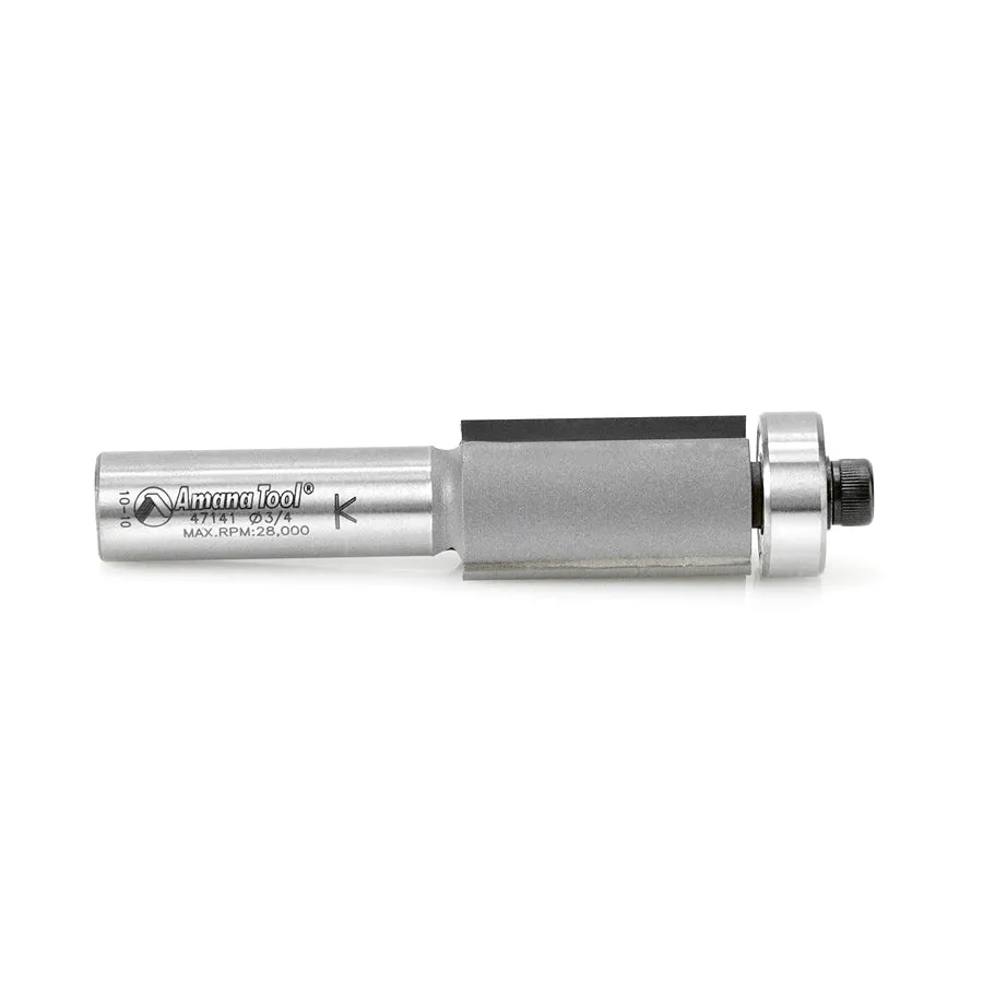 Flush Trim Router Bit | 3⁄4 Dia x 1 1⁄4 x 1⁄2" Shank | 47141 | 738685471418