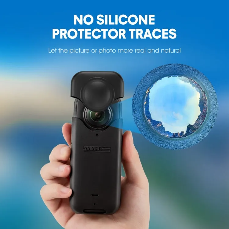 For Insta360 X3 STARTRC Full Body Silicone Protective Case(Black)