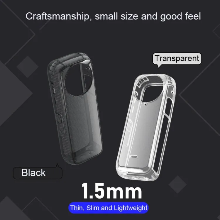 For Insta360 X4 Clear 1.5mm Soft TPU Protective Case Single Cover(Transperant)