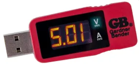 Gardner Bender GUSB-3450 USB Multimeter, LED Display, Functions: Current, Voltage, Red :CD 1: QUANTITY: 1