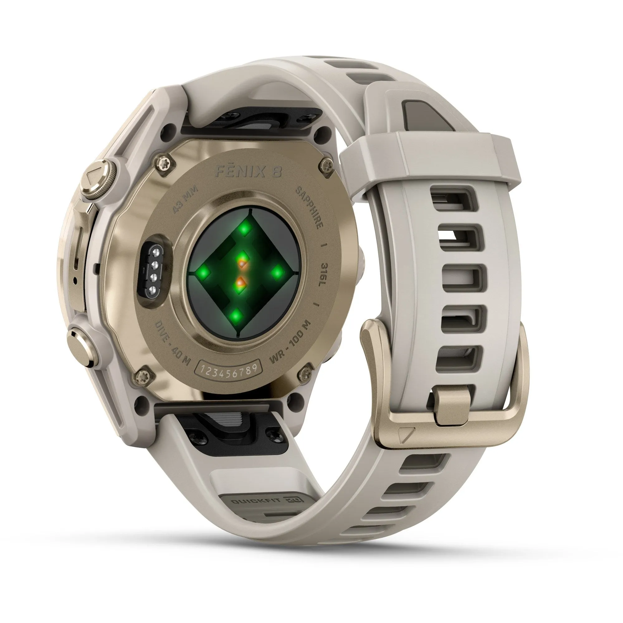 Garmin | Fenix 8 AMOLED Sapphire | Soft Gold/Fog Gray