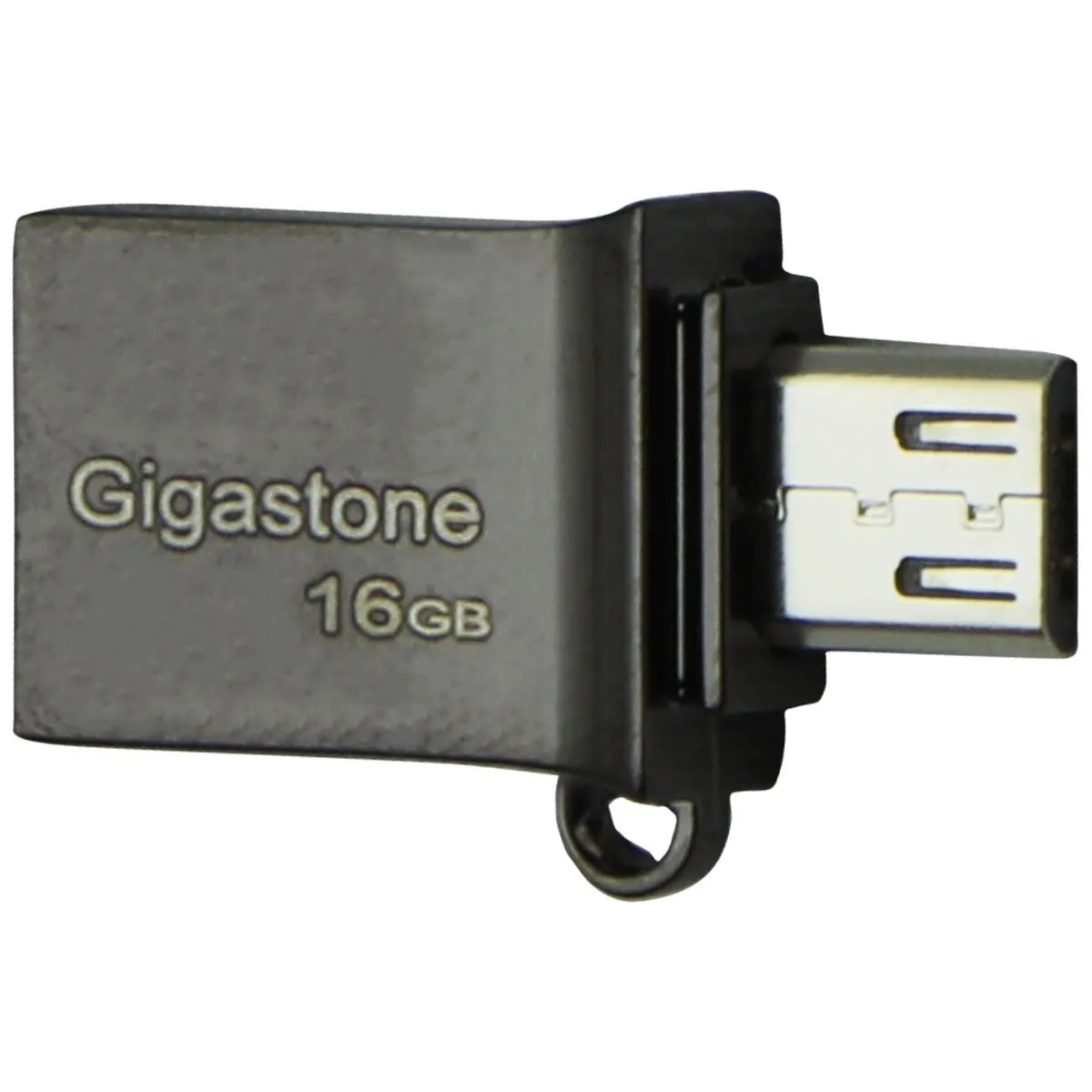 Gigastone OTG 16GB USB 3.0 Metal Flash Drive - Black (GS-U316OTG-R)