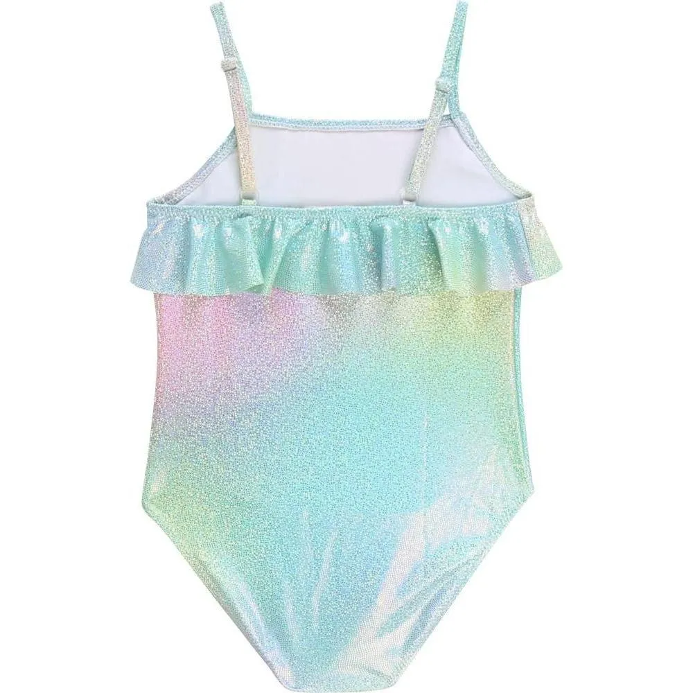 Girls Multicoloured Swimming Costume