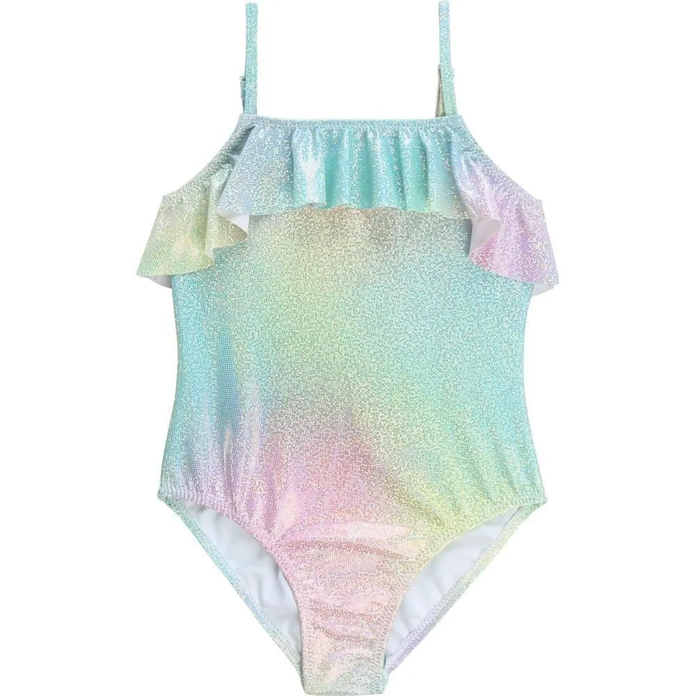 Girls Multicoloured Swimming Costume