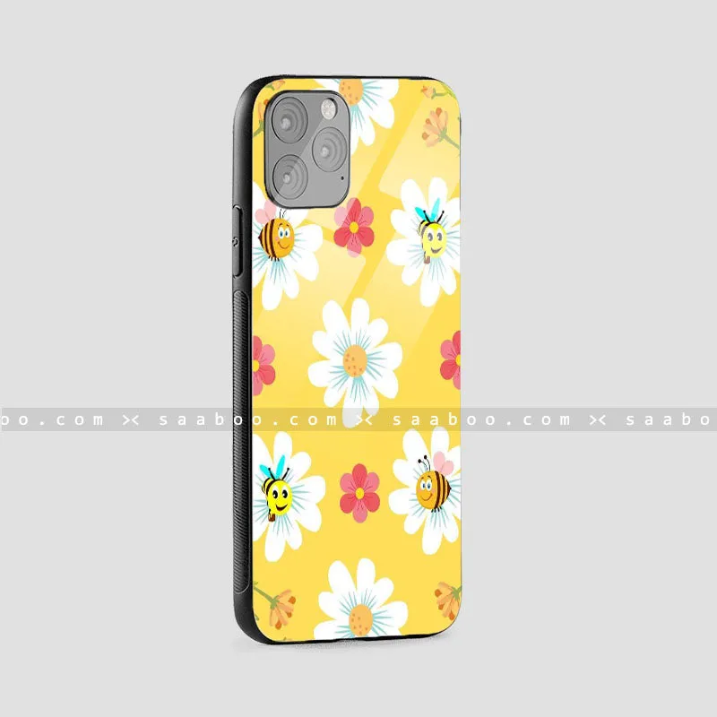 Glossy Protective Case With Yellow Flower