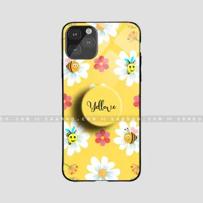 Glossy Protective Case With Yellow Flower