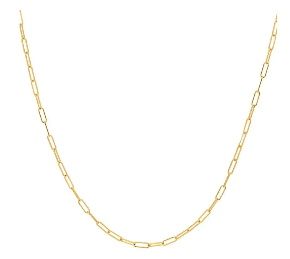 Gold Paperclip Chain Necklace