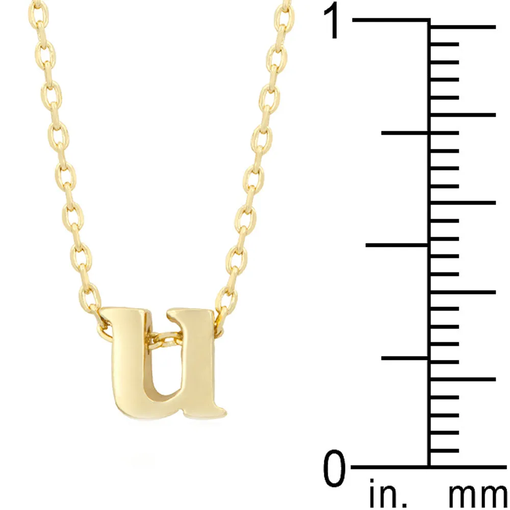 Golden Initial U Pendant