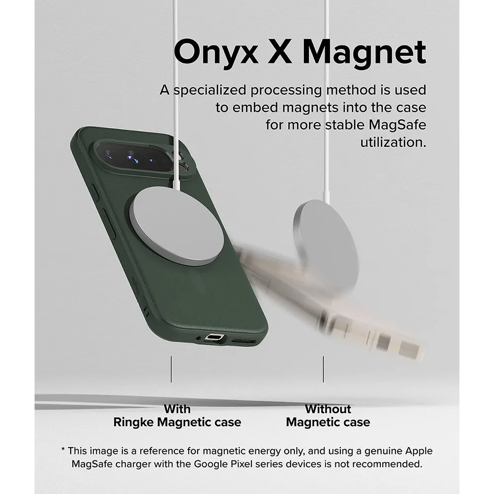 Google Pixel 9 Pro Case Cover |  Onyx Magnetic Series | Back Phone Cover- Dark Green