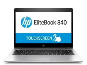 HP EliteBook 840-G5 14" FHD (Touch) Notebook, Intel i7-8650U, 1.90GHz, 32GB RAM, 1TB SSD, Win10P - 19Z91UW#ABA