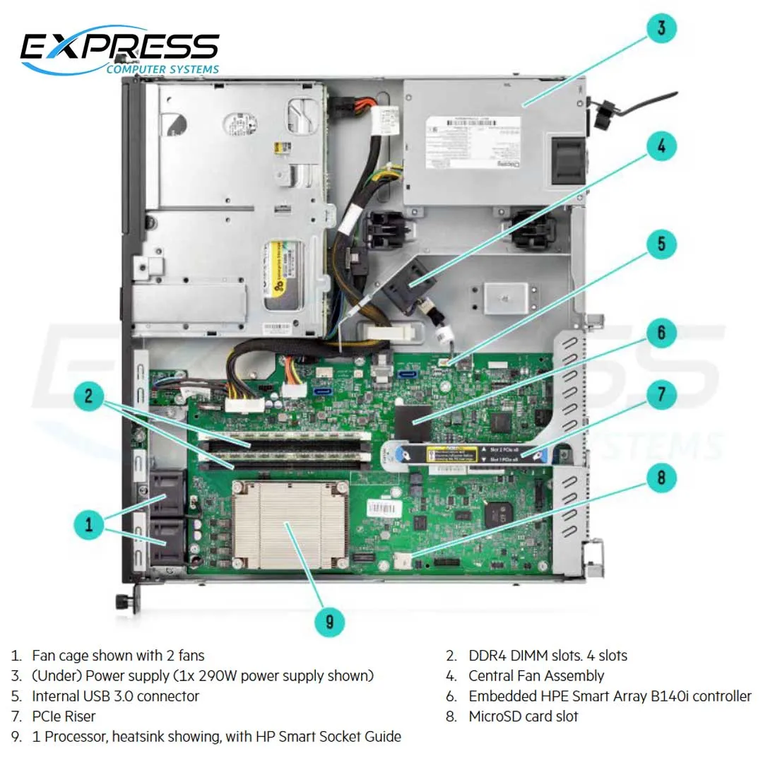 HPE ProLiant DL20 Gen9 E3-1240v6 16GB-U H240 4SFF 290W PS Performance Server | 871430-B21