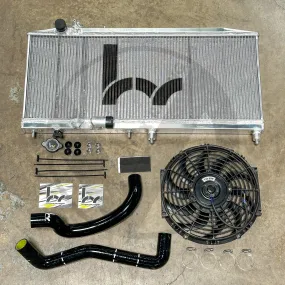 Hybrid Racing Full Size Radiator Kit For Honda Civic Acura Integra K20A/A2/A3/Z1 Swap