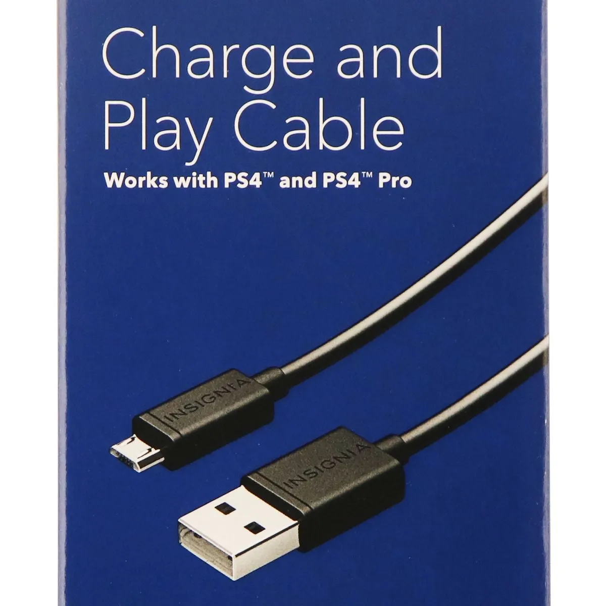 Insignia - 10ft Charge-and-Play Micro USB Cable for DUALSHOCK 4 Controllers