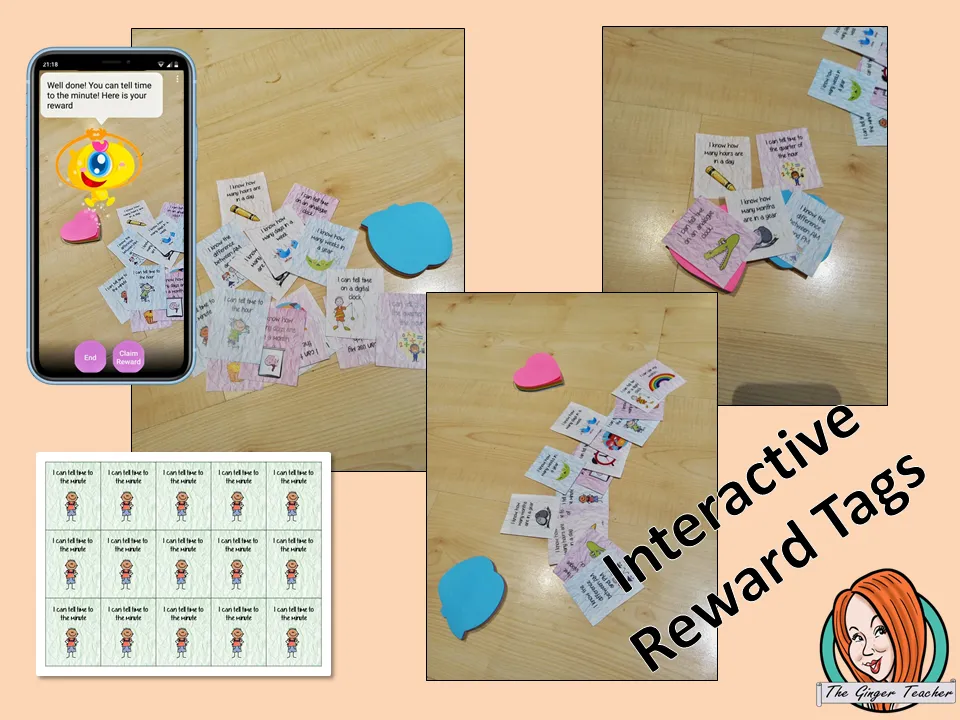 Interactive Telling Time Reward Tags