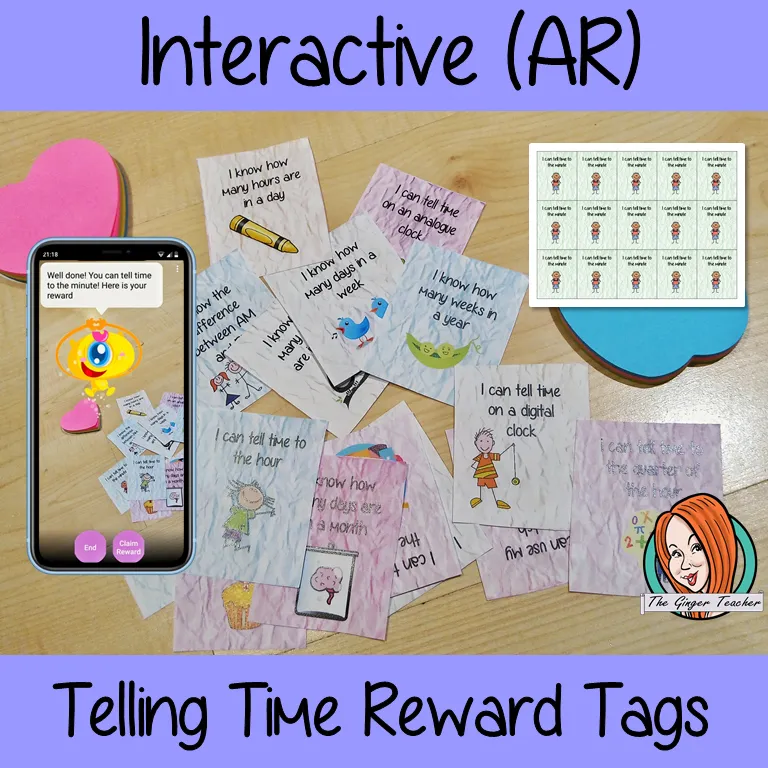 Interactive Telling Time Reward Tags