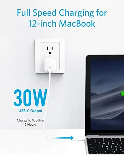 iPhone 12 Charger [GaN Tech], Anker 30W Compact USB-C Wall Charger with Power Delivery, PowerPort Atom for iPhone 12 / Mini/Pro/Pro Max / 11 / X/XS/XR, iPad Pro, MacBook 12'', Pixel, Galaxy