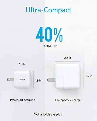 iPhone 12 Charger [GaN Tech], Anker 30W Compact USB-C Wall Charger with Power Delivery, PowerPort Atom for iPhone 12 / Mini/Pro/Pro Max / 11 / X/XS/XR, iPad Pro, MacBook 12'', Pixel, Galaxy