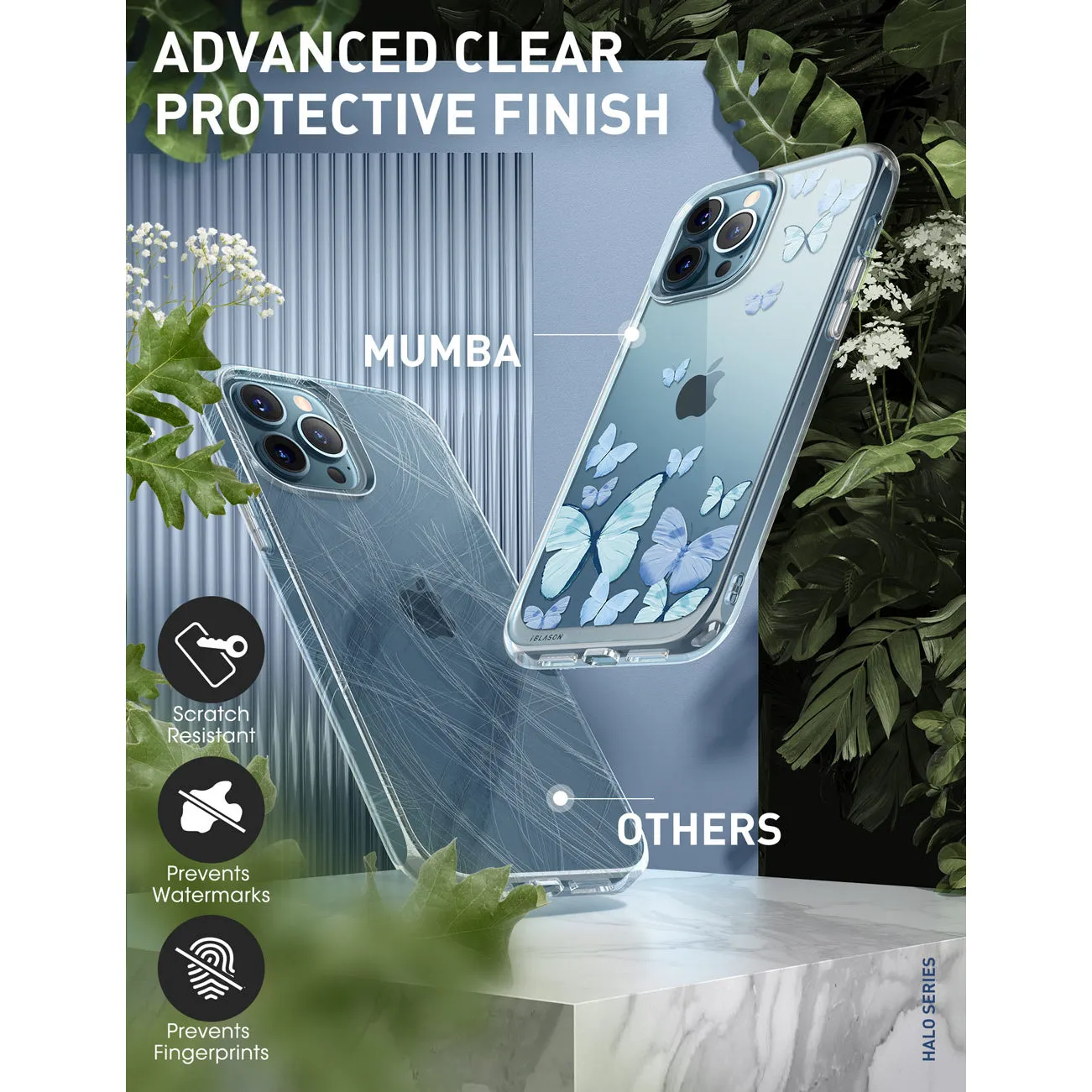 iPhone 13 Pro Max Halo Case(open box) - Butterfly Blue