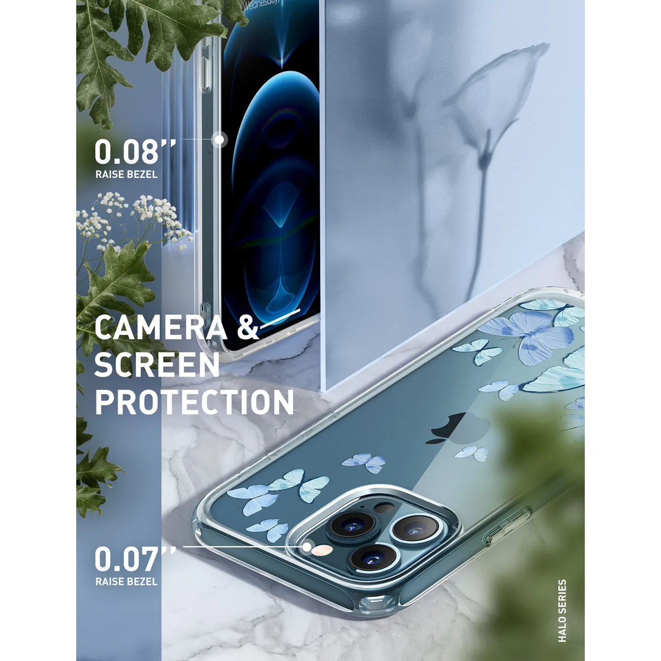 iPhone 13 Pro Max Halo Case(open box) - Butterfly Blue