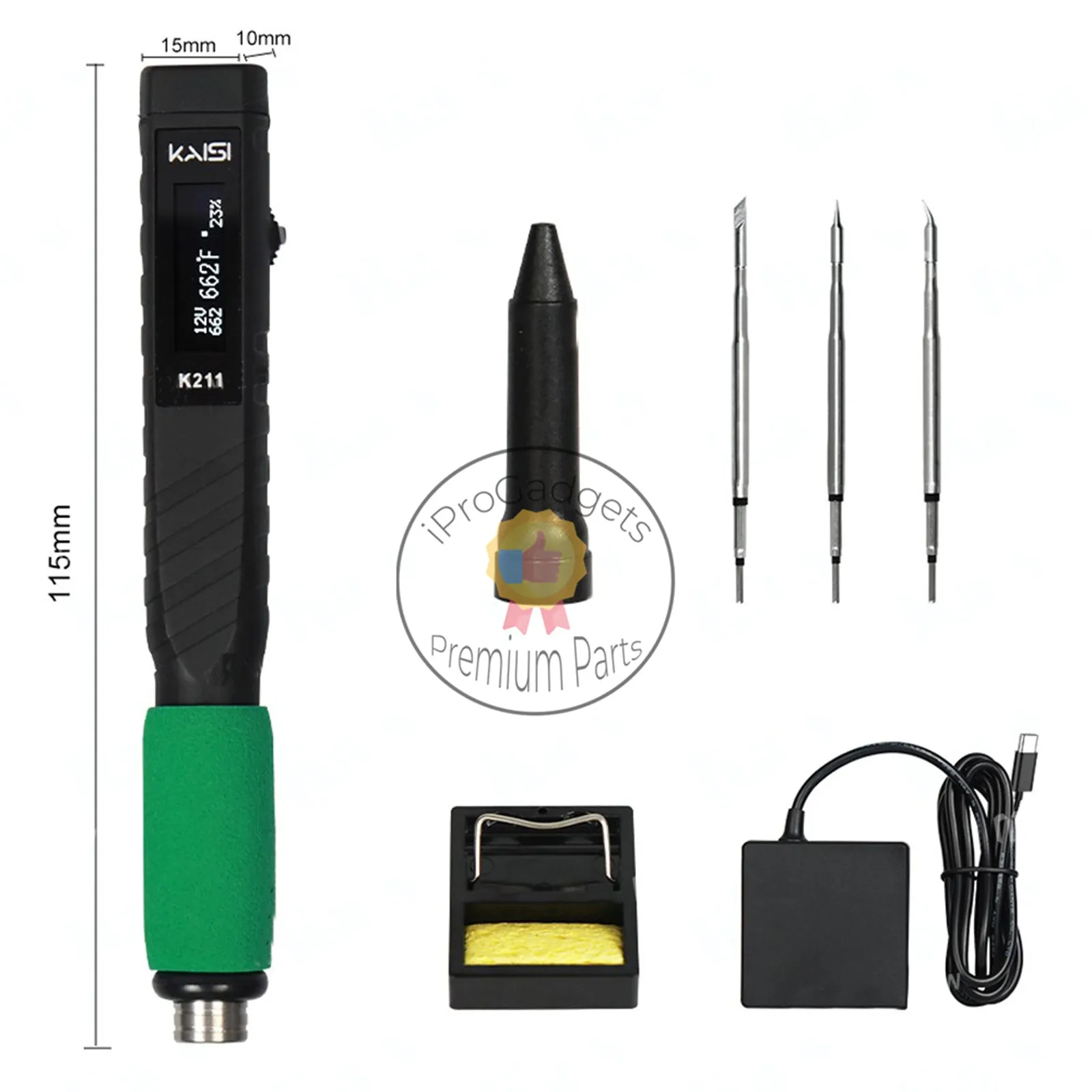 Kaisi K211 USB Portable Electric Soldering Iron with Smart Sleep for Mobile Phone PCB Repair