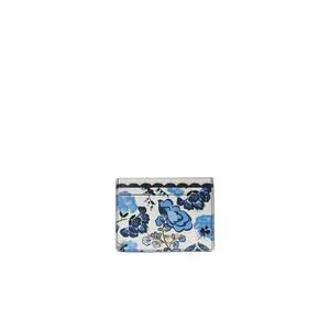 Kate Spade Madison Vase Floral Small Card Holder In Blue Multi KH773