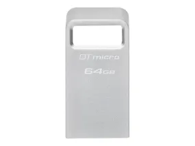 Kingston Usb-Stick Datatraveler Micro - Usb 3.2 Gen 1 (3.1 Gen 1) - 64 Gb - Silver