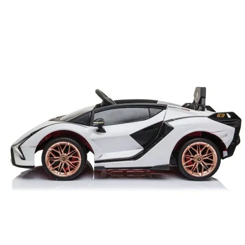 Lamborghini Sian 12V Ride on Car - 1 Seater - White