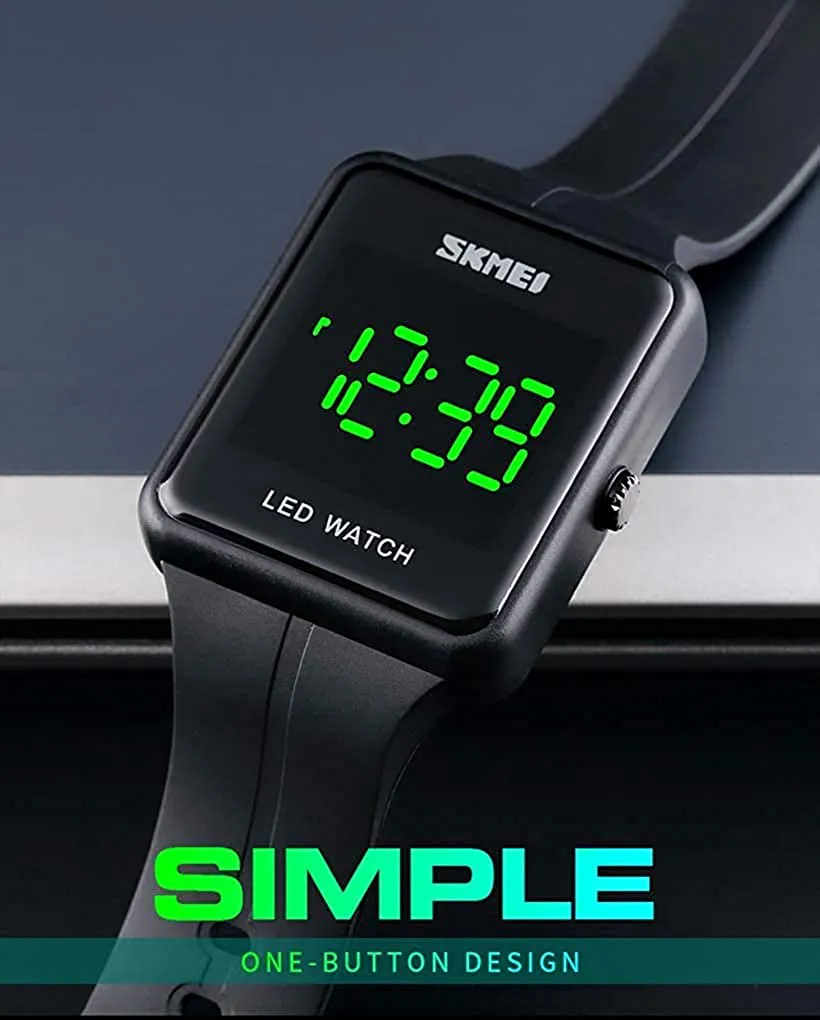 Large Face LED Digital Watch Date Time 3Bar Waterproof Wristwatch Men Women Sports Watches