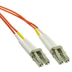 LC OM4 Duplex 2.0mm Fiber Optic Patch Cord, OFNR, Multimode 50/125, Aqua Jacket, Beige Connector, 7 meter (22.9 ft)