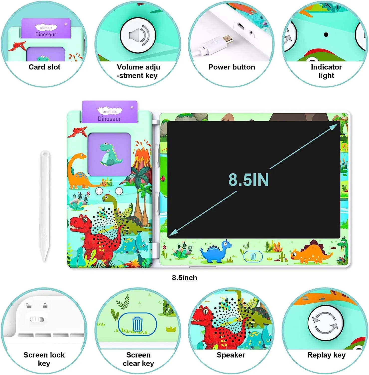 Lcd Writing Tablet With Card Reader Ec-3