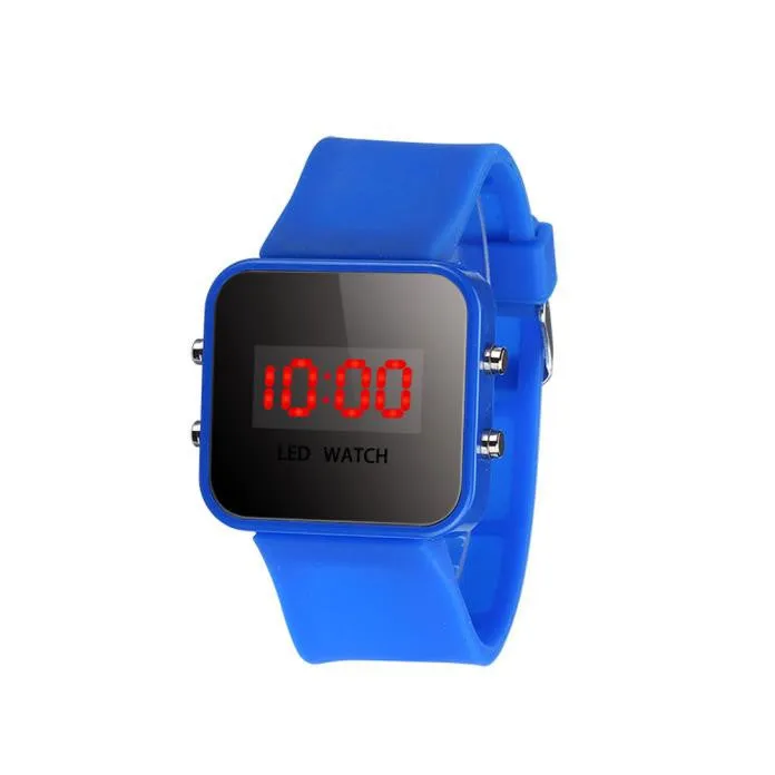 LED Screen Digital Silicone Strap Girl Boy Quartz Sport Kids Wrist Watch