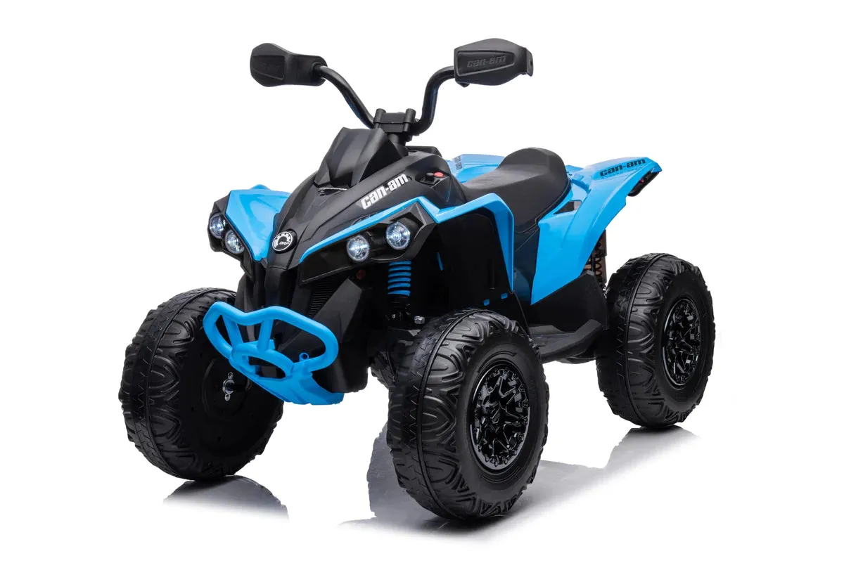 Licensed 2025 Can Am Renegade Upgraded ATV 24 Volt Ride On 1 Seater | 4x4 | Rubber Tires | Leather Seat | LED Lights