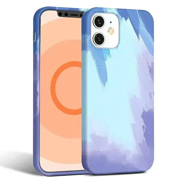 Liquid Silicone Watercolour MagSafe iPhone Case