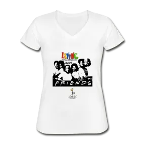 Living Single Over Friends - Women's V-Neck T-Shirt