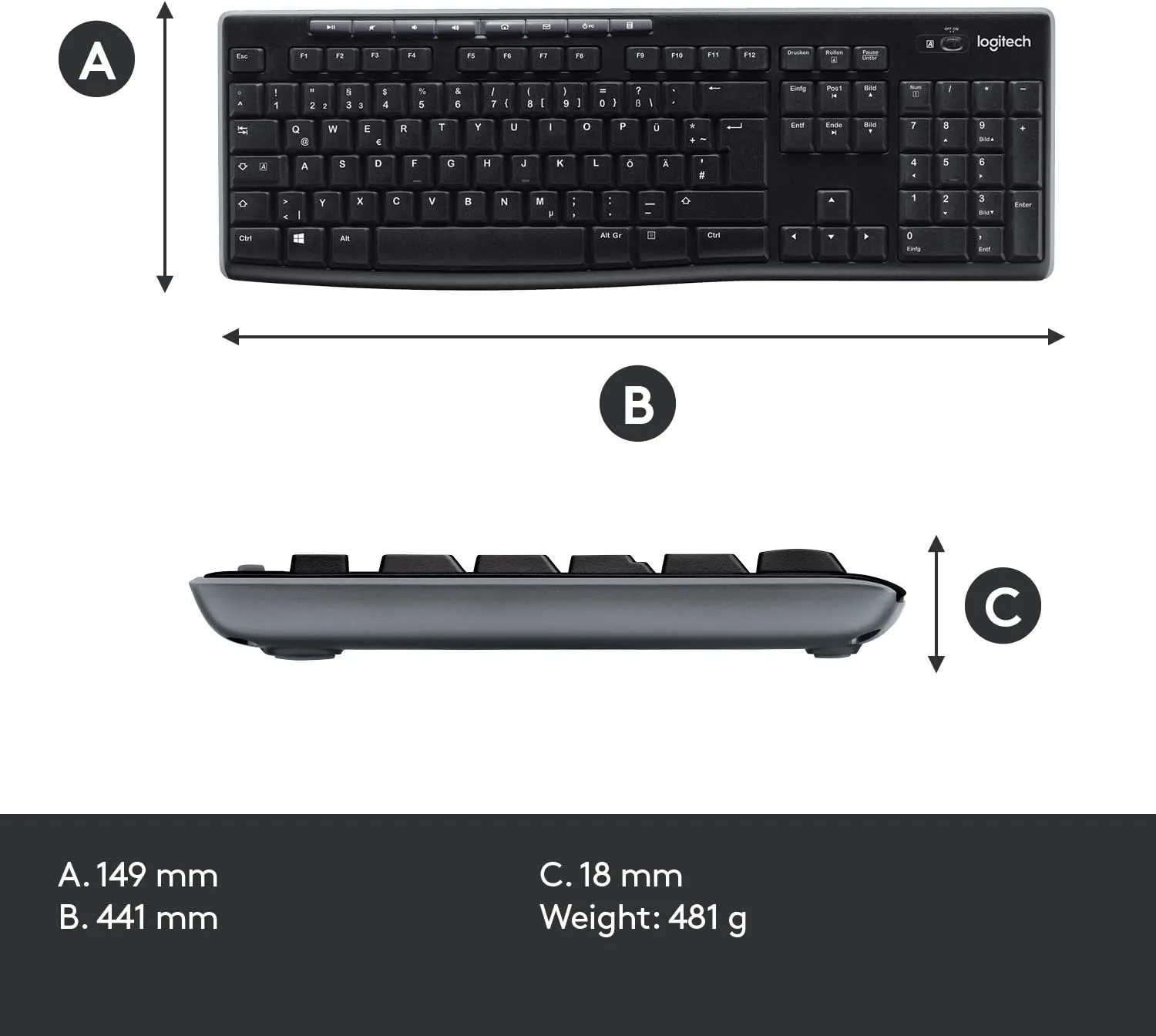 Logitech MK270r Wireless Keyboard and Mouse Combo Set (English Version) 920-006314 原裝行貨