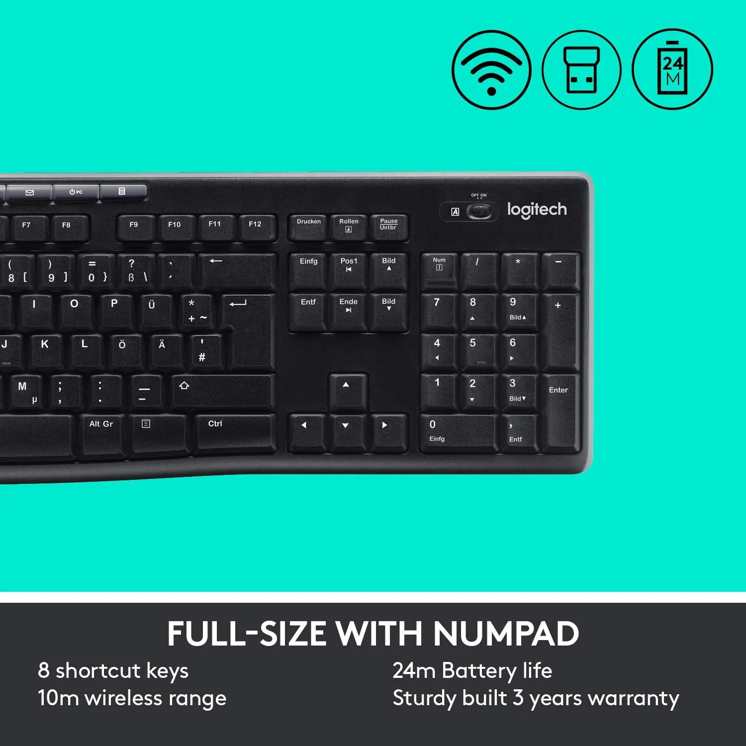 Logitech MK270r Wireless Keyboard and Mouse Combo Set (English Version) 920-006314 原裝行貨